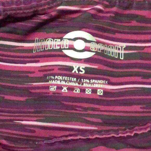 Inner Spirit Black and Purple Workout Pants Size XS - Picture 4 of 4